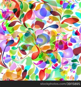 Seamless pattern of colorful brush strokes