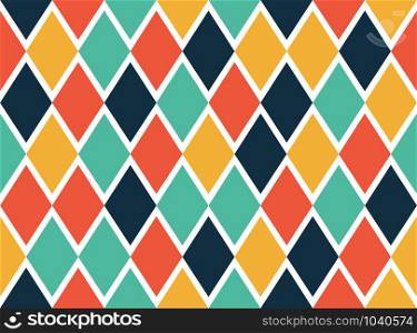 Seamless pattern of colorful geometric shapes - Vector illustration