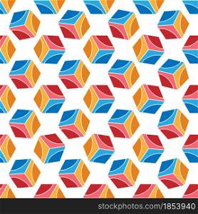 seamless pattern of cubes for texture, textiles and simple backgrounds. Flat style