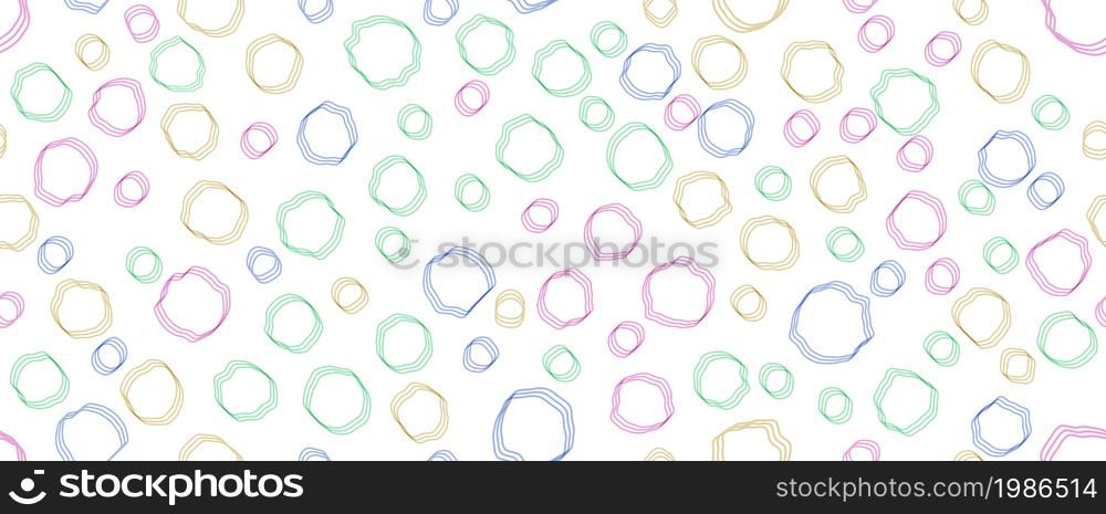 Seamless pattern of deformed circles for banners, covers, brochures, textiles, textures of simple backgrounds. Flat design.