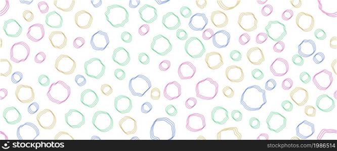 Seamless pattern of deformed circles for banners, covers, brochures, textiles, textures of simple backgrounds. Flat design.