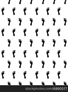 Seamless pattern of feet