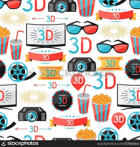 Seamless pattern of film and cinema icons.. Seamless pattern of film and cinema icons