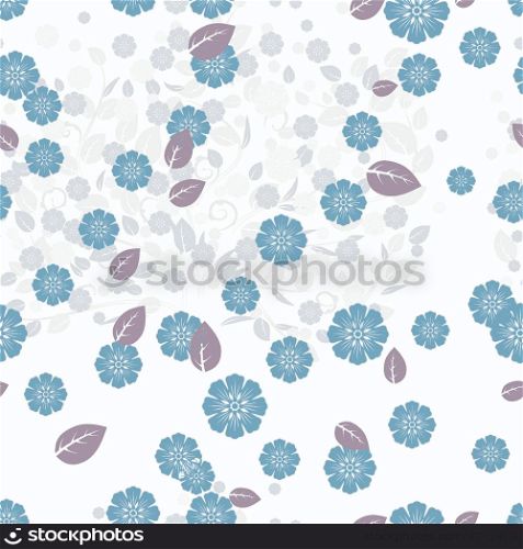 Seamless pattern of flower on white background