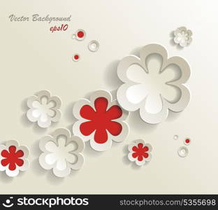 seamless pattern of flower stickers, vector background