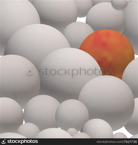 Seamless pattern of gray glossy 3d balls