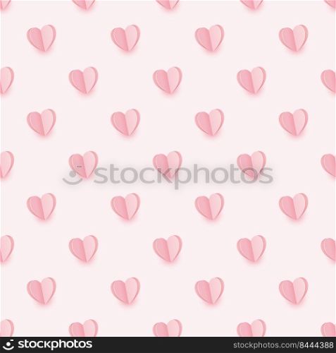 Seamless pattern of hearts. A symbol of love for postcards, greetings, covers and simple backgrounds