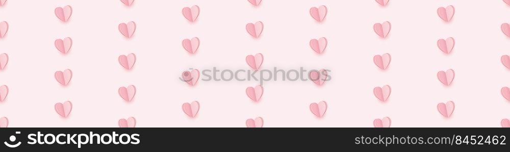 Seamless pattern of hearts. A symbol of love for postcards, greetings, covers and simple backgrounds