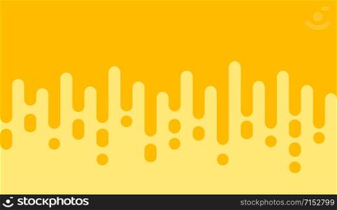 Seamless pattern of honey drop. Yellow background with rounded lines.