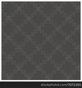 Seamless pattern of lace rhombuses. Geometric dark background jewellery ornament style illustration. Sketch wrapping paper, texture, background vector fill. Vector illustration.. Lace chain endless pattern of rhombuses.