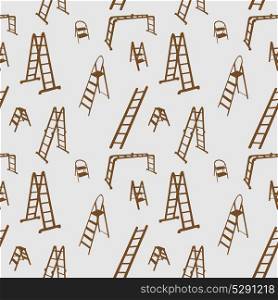 Seamless pattern of ladder silhouette. vector illustration. Seamless pattern of ladder silhouette. vector illustration.