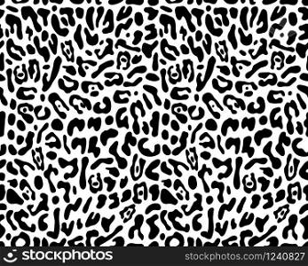 Seamless pattern of leopard skin on a white background