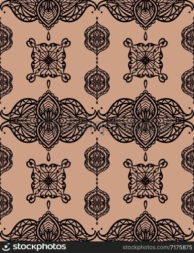 Seamless pattern of mehendi. Vector background for fabrics, wallpaper and your creativity