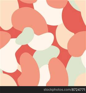  seamless pattern of minimalist camouflage ornament drawn with pastel colors