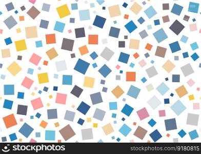 Seamless pattern of multicolored squares. Template for textures, textiles, wallpapers, banners, invitations and simple backgrounds. Layout for cover, poster, postcard, interior and decorative art