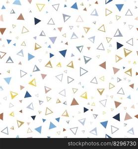 Seamless pattern of multicolored triangles. Template for textures, textiles, wallpapers, banners, invitations and simple backgrounds. Layout for cover, poster, postcard, interior and decorative art