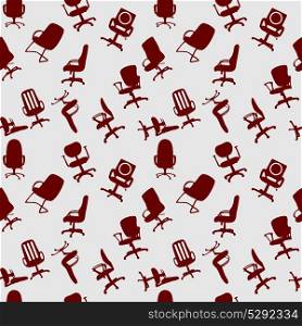 Seamless pattern of Office chairs silhouettes vector illustration. Seamless pattern of Office chairs silhouettes vector illustratio