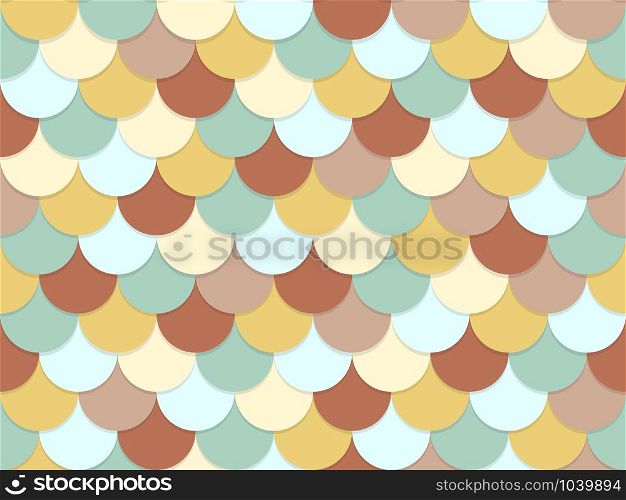 Seamless pattern of overlapping circle pastel color background