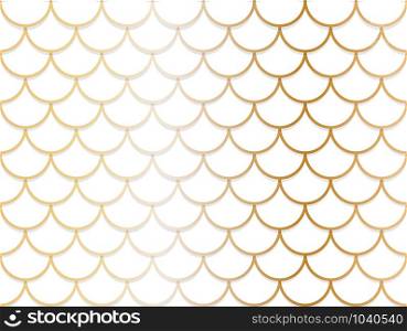 Seamless pattern of overlapping golden and white circle background