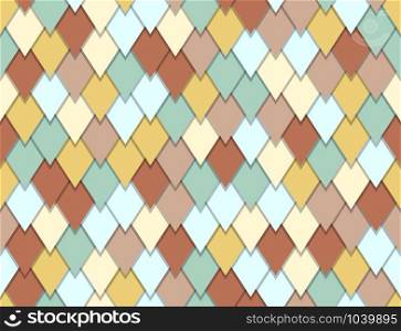 Seamless pattern of overlapping triangle shape pastel color background