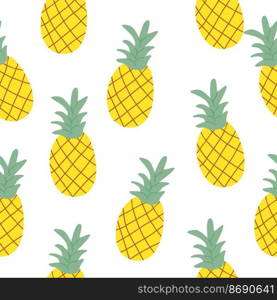 Seamless pattern of pineapple.. Seamless pattern of pineapple on white background