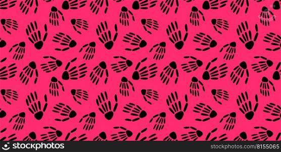  seamless pattern of Skeleton hands. bones pattern. Design for Halloween and day of the Dead. Vector illustration.  seamless pattern of Skeleton hand.Vector 