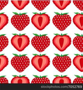 Seamless pattern of strawberry fruit. Vector illustration seamless pattern of strawberry fruit. Background with fruits
