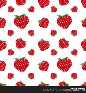 Seamless pattern of strawberry fruit. Vector illustration seamless pattern of strawberry fruit. Background with fruits