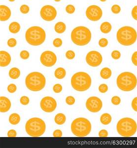 Seamless pattern of the coins. Vector Illustration. EPS10. Seamless pattern of the coins. Vector Illustration.