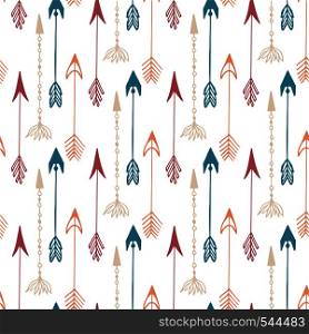 Seamless pattern of vintage arrow. Hand drawn arrows texture for textile, print, web, wrapping. Vector background. Seamless pattern of vintage arrow. Hand drawn arrows texture for textile, print, web, wrapping. Vector