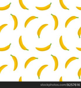 Seamless pattern of yellow bananas on a white Vector Image