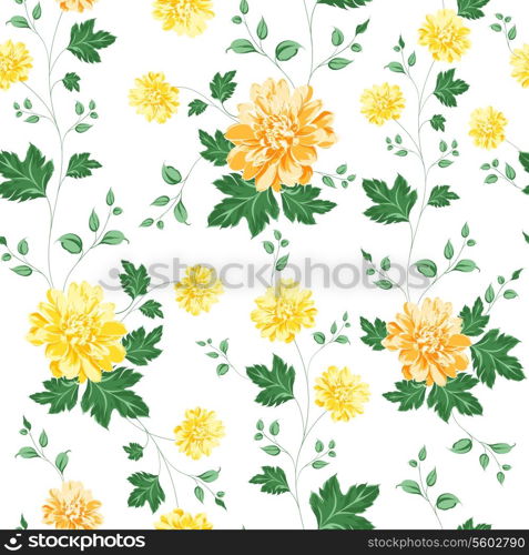 Seamless pattern on fabric as background. Vector illustration.