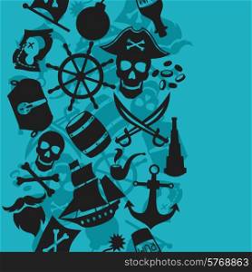 Seamless pattern on pirate theme with objects and elements.. Seamless pattern on pirate theme with objects and elements