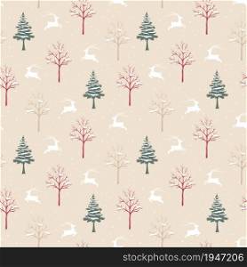 Seamless pattern on winter holiday theme for Christmas or new year decorative,celebrate party or wrapping paper,vector illustration