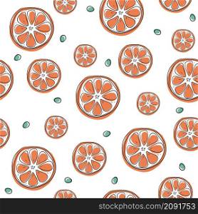 Seamless pattern orange doodle style. Modern exotic design for paper, cover, fabric, interior decor and other users.. Seamless pattern orange doodle style. Modern exotic design for paper, cover, interior decor and other users.