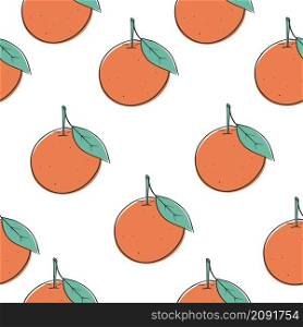 Seamless pattern orange doodle style. Modern exotic design for paper, cover, fabric, interior decor and other users.. Seamless pattern orange doodle style. Modern exotic design for paper, cover, interior decor and other users.