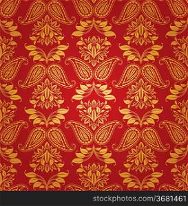 Seamless pattern, ornament floral, background