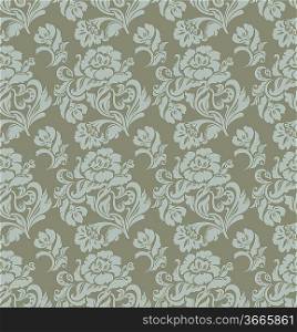 Seamless pattern, ornament floral, curtains, vector