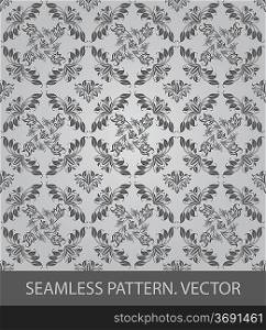 Seamless pattern, ornament floral, decorative background, vector