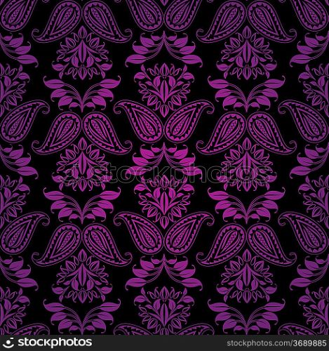 Seamless pattern, ornament lilac floral, decorative background