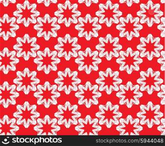 Seamless pattern. Ornamental abstract Background in red and white colors.
