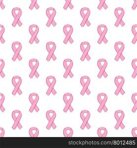 Seamless pattern pink ribbon. World day against cancer. World day of fight against AIDS. Medicine and health. Seamless pattern pink ribbon
