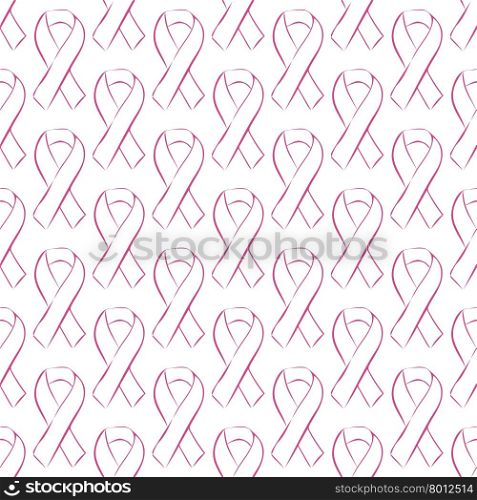 Seamless pattern pink ribbon. World day against cancer. World day of fight against AIDS. Medicine and health. Seamless pattern pink ribbon