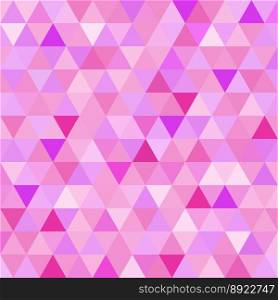Seamless pattern pink triangle geometry mosaic vector image