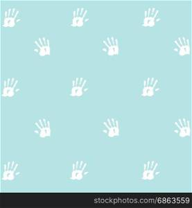 Seamless pattern, prints of hands of the child