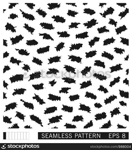 Seamless pattern. Random splinters with a grunge jagged edges. Stylized paper cuttings. Vector texture.