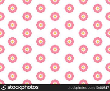 Seamless pattern sakura flower on white background - Vector illustration