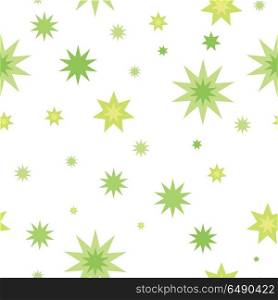 Seamless Pattern Star Splashes Isolated on White. Seamless pattern with star splashes isolated on white background. Cartoon style. Wallpaper design, covers, posters, wrapping papers, backgrounds. Success and fortune concept. Modern flat design. Vector