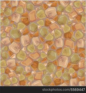 Seamless pattern - Stones Background in brown and green colors. Ready to use as swatch