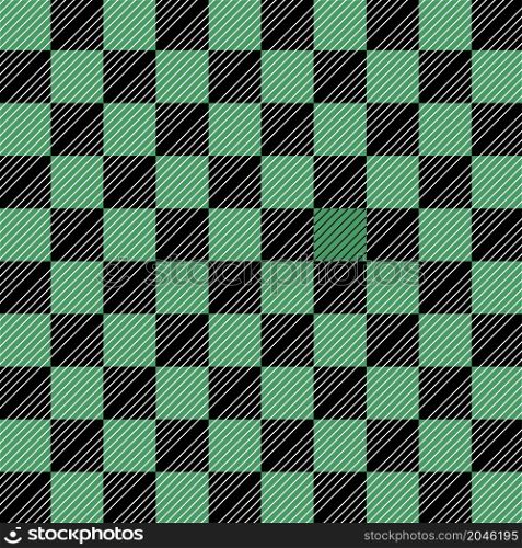Seamless pattern Tartan shamrock green plaid,Scottish pattern in black and green cageTraditional Scottish checkered background.Vector illustration Seamless classic check background texture for fabric